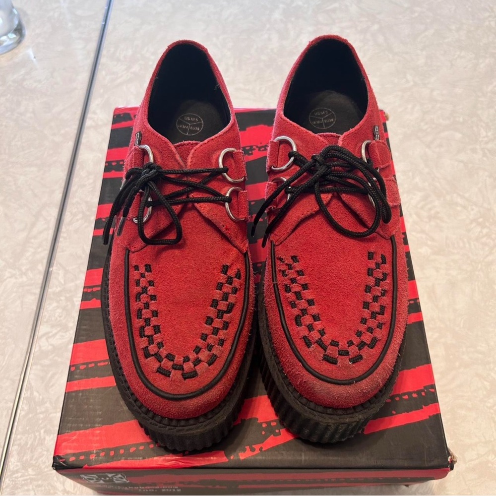 Stylish Red Creepers by Unknown Brand